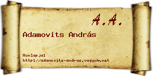 Adamovits András névjegykártya